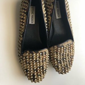 Steve Madden Leather Studded Loafers